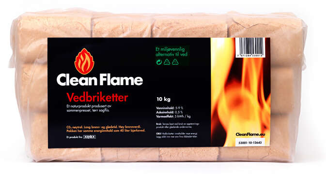 Clean Flame Vedbriketter 10kg