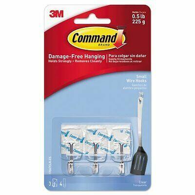 3M Command™ Små Clear trådkroker med Clear strips