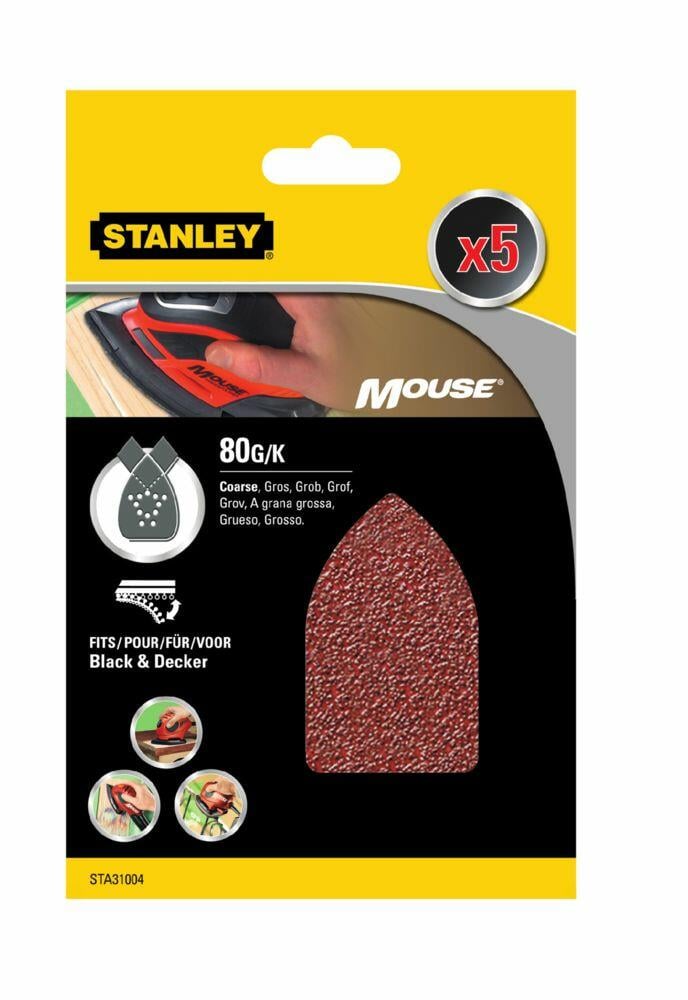 Stanley STA31004 Mouse slipepapir 5-pk