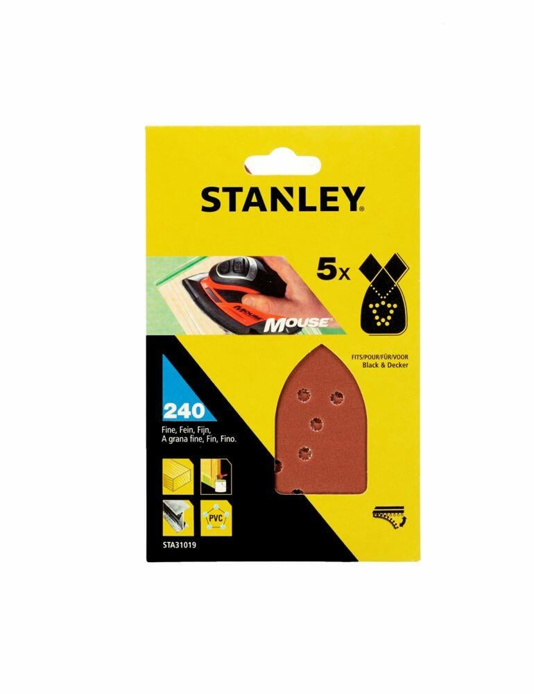 Stanley STA31019 Mouse slipepapir 5-pk
