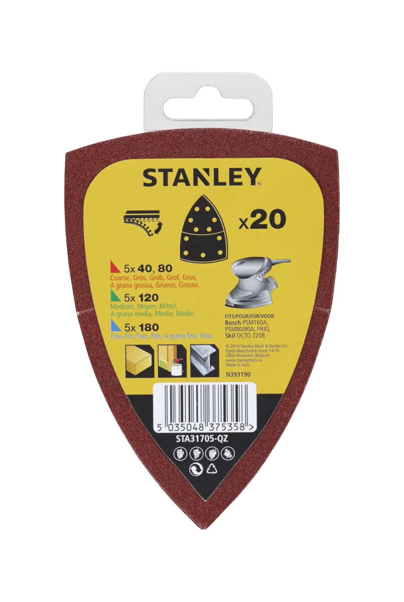Stanley STA31705 slipepapir 20-pk