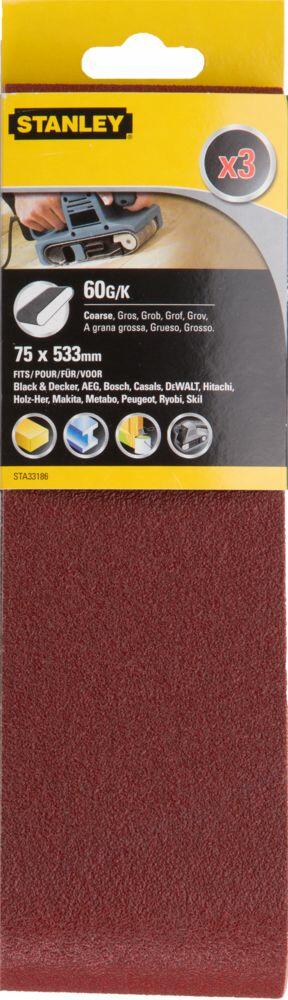 Stanley STA33186 slipebånd 3-pk