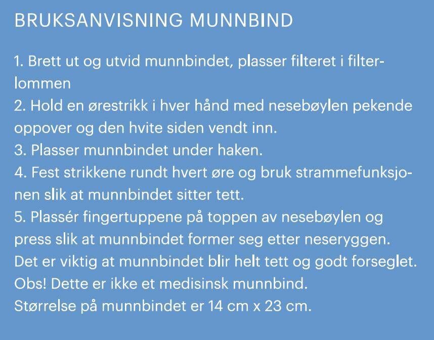 Tufte Munnbind i bomull