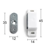 Produkt miniatyrebild Magnetlås 2030-4 Hvit