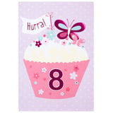 Produkt miniatyrebild Kort 8 år Cupcake