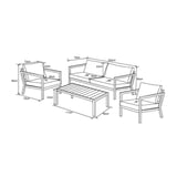 Produkt miniatyrebild Røst sofagruppe med standard grå putetrekk