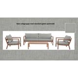 Produkt miniatyrebild Røst sofagruppe med standard grønt putetrekk