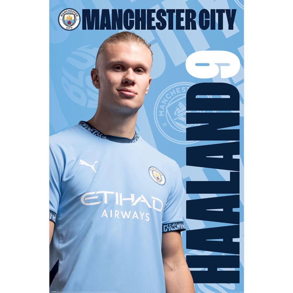 Manchester City FC Erling Haaland plakat