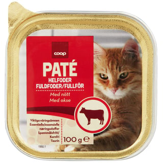 Coop Catz Storfe Pate 100g