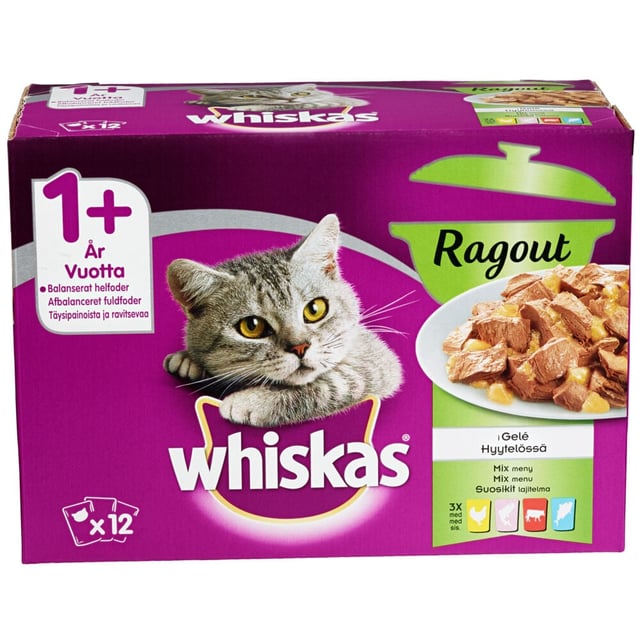 Whiskas®  1+ Ragout Mix i Gele 12pk