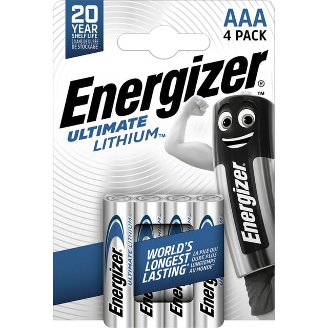 Energizer® Ultimate Lithium AAA batterier 4 pk