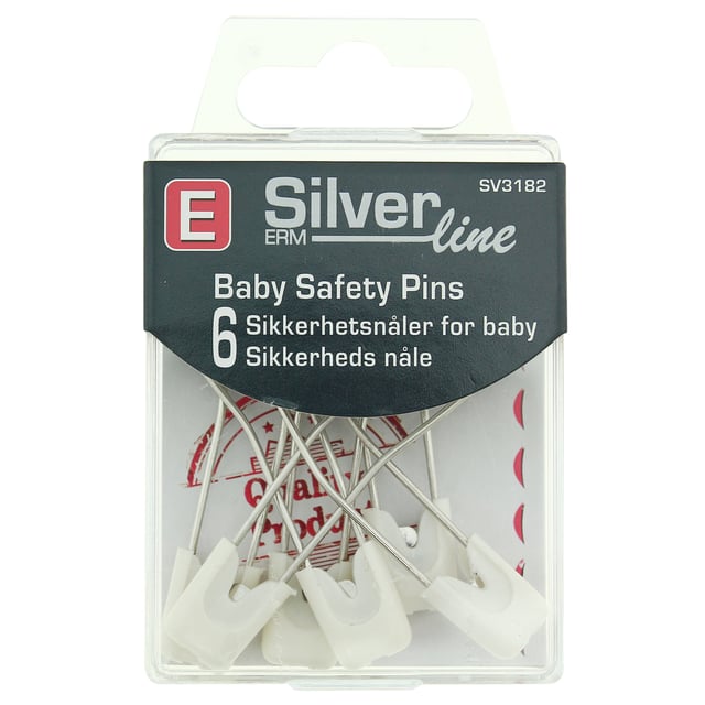 Silverline sikkerhetsnåler for baby