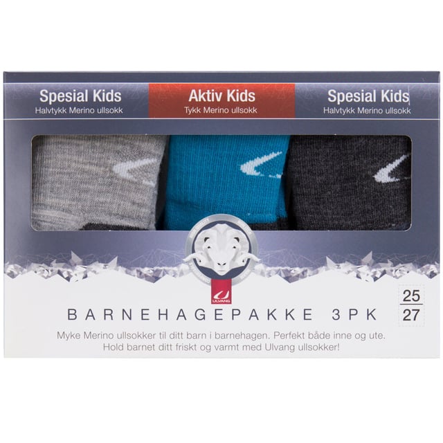 Ulvang Barnehagepakke 3pk sokker