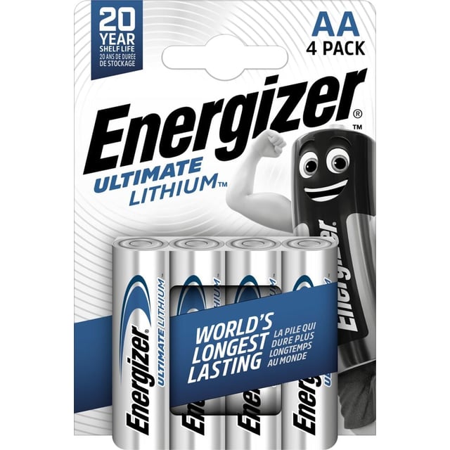Energizer® Ultimate Lithium AA batterier