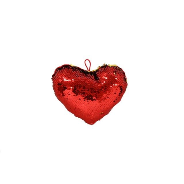 Hjerte i paljetter ø: 20 cm