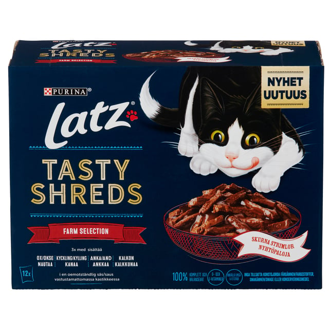 Latz Tasty Shreds Kjøtt 960g