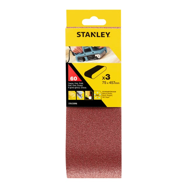 Stanley slipebånd 75x457 60K STA33096