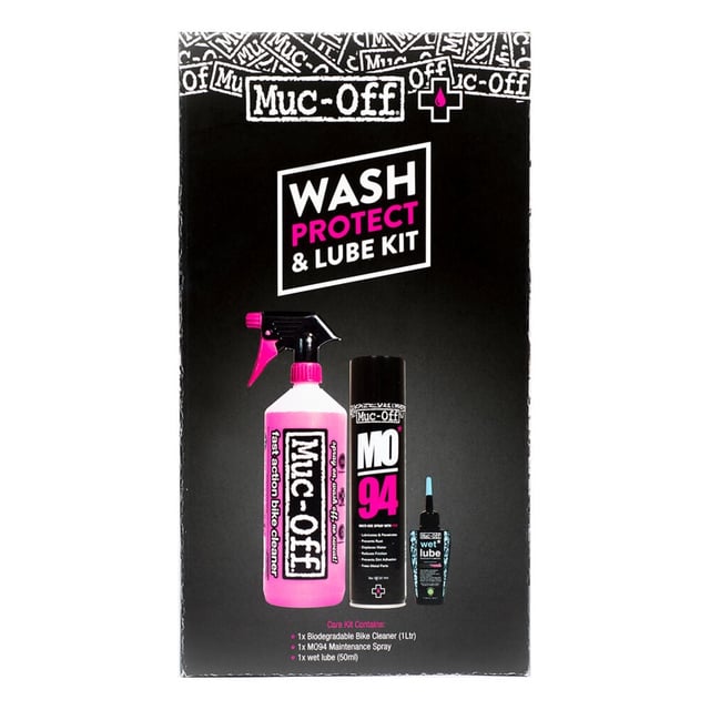 Muc-Off Wash, Protect and Wet Lube sett