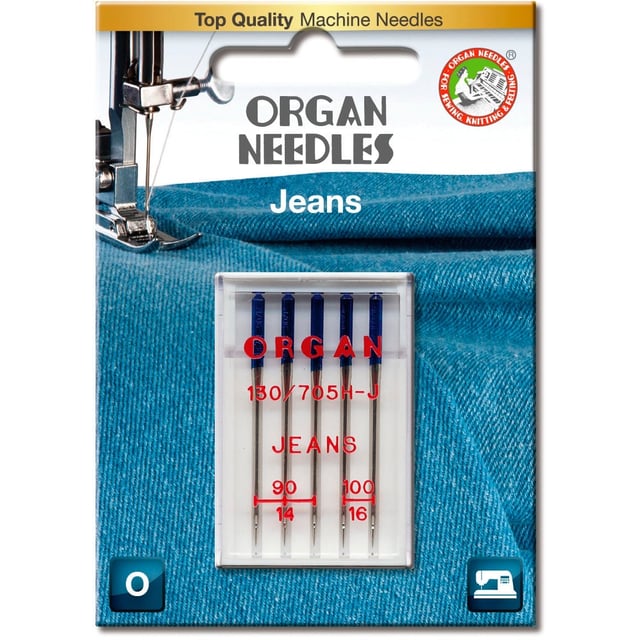 Organ jeansnåler til symaskin