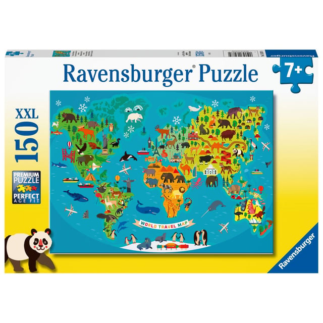 Ravensburger Puzzle Animal World Map puslespill