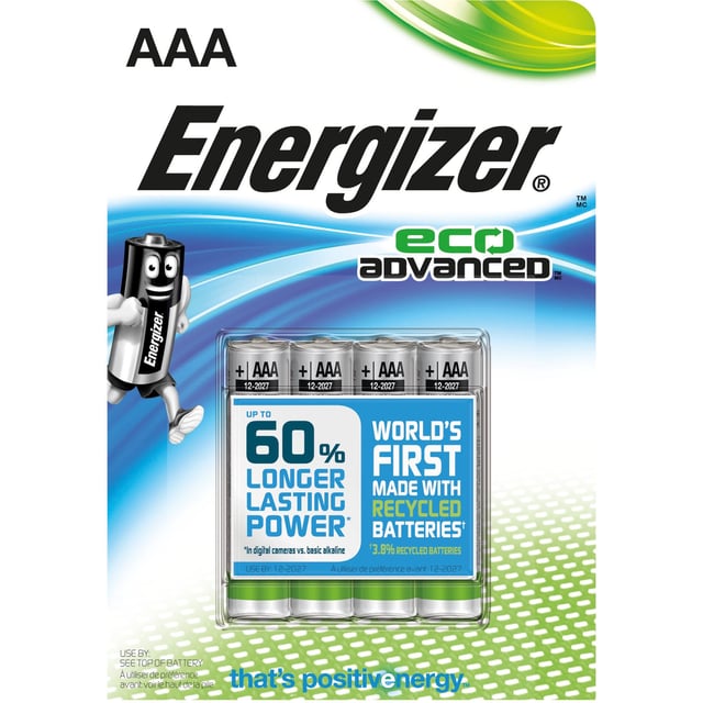 Energizer® EcoAdvanced™  AAA batterier