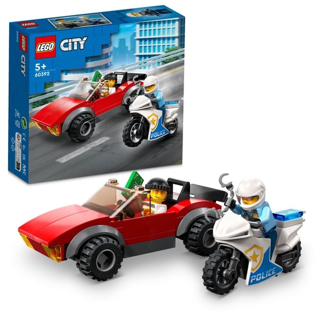 LEGO® City Politimotorsykkel på biljakt 60392
