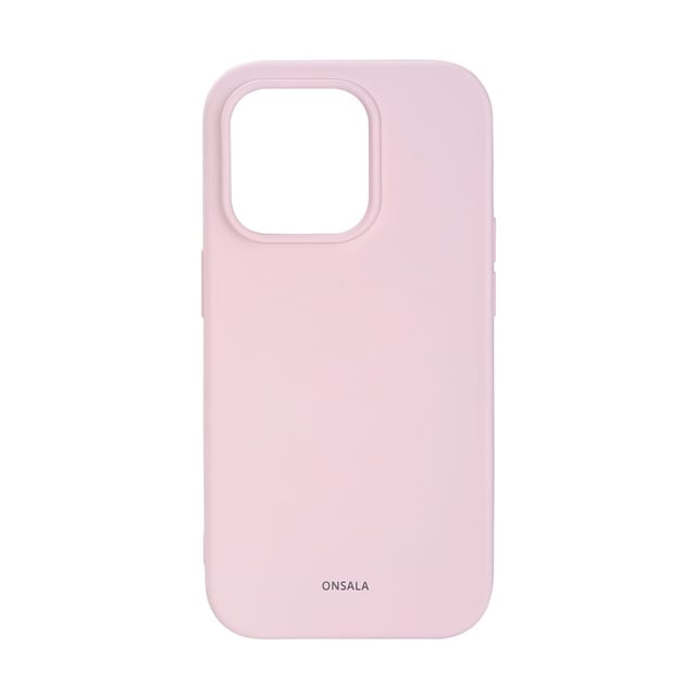 Onsala Silicone Chalk Pink deksel til iPhone 14 Pro