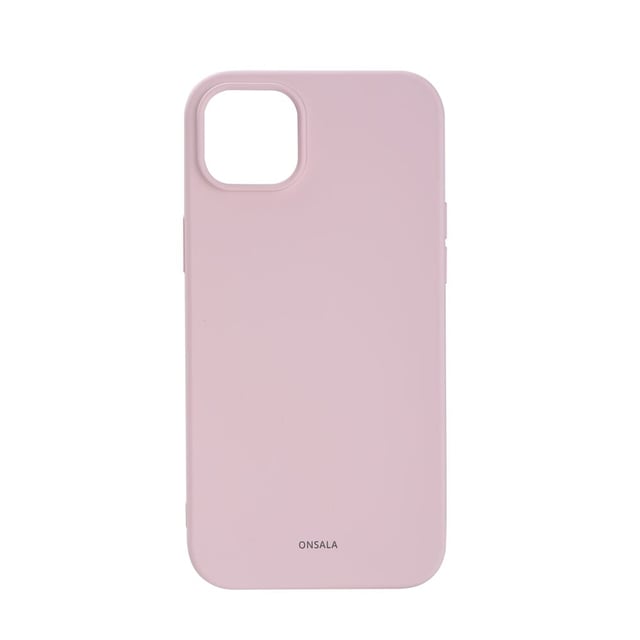 Onsala Silicone Chalk Pink deksel til iPhone 14 Plus