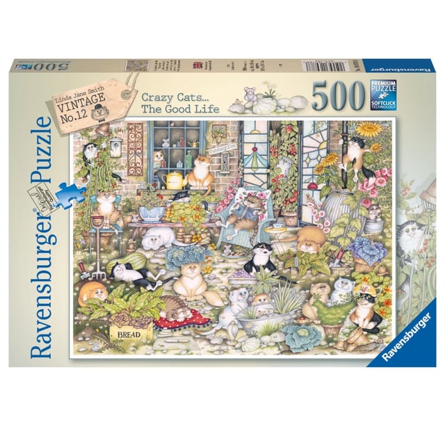 Ravensburger Puzzle Crazy Cats - The Good Life puslespill