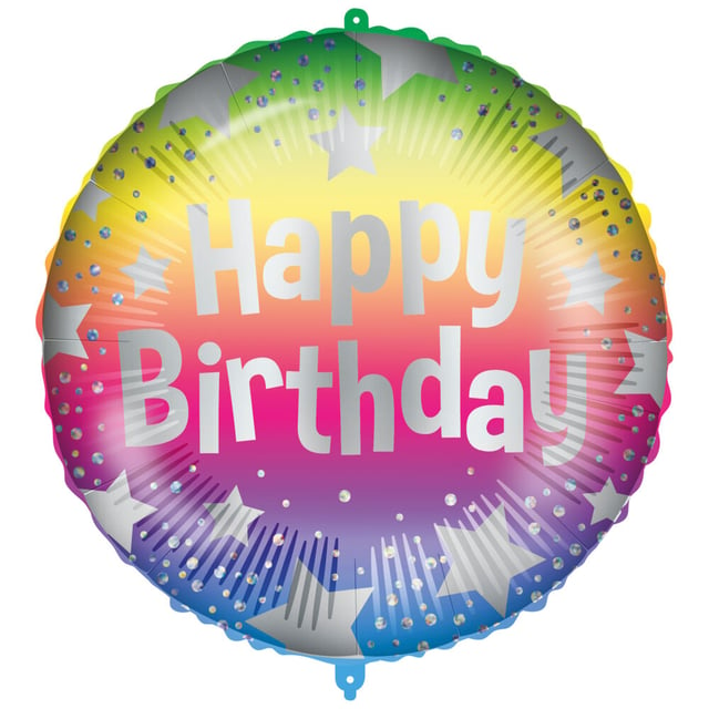 Folieballong Happy Birthday ø: 46 cm