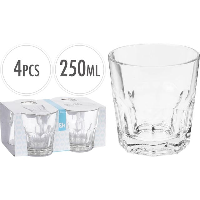 Excellent Houseware vannglass 4pk