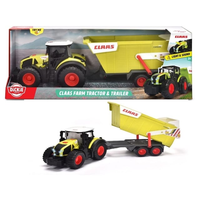 Dickie Toys CLAAS Traktor med tilhenger