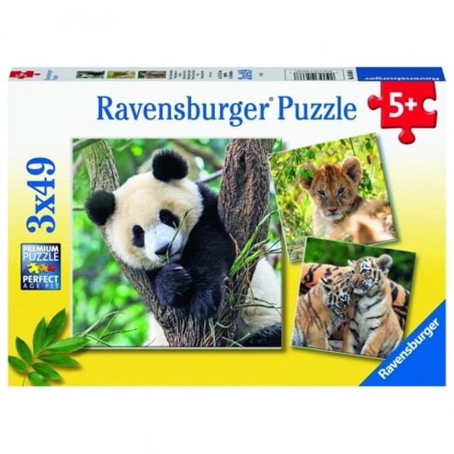 Ravensburger Panda/Løve/Tiger puslespill