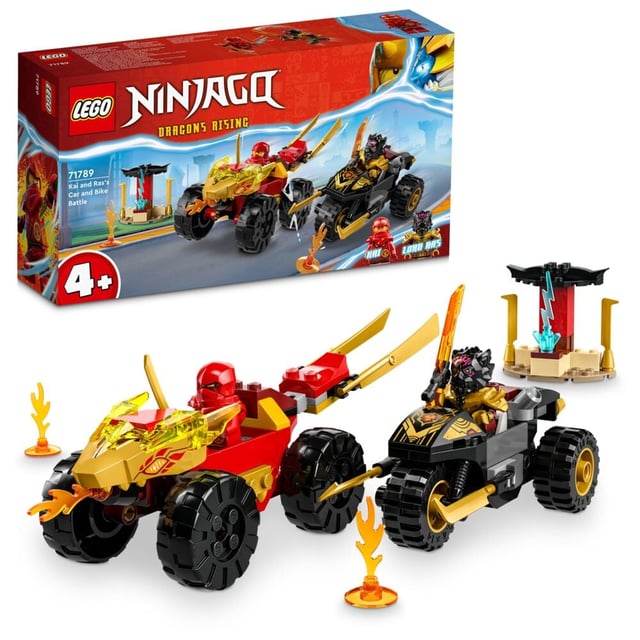LEGO® NINJAGO® Kai og Ras' bil- og motorsykkeloppgjør 71789