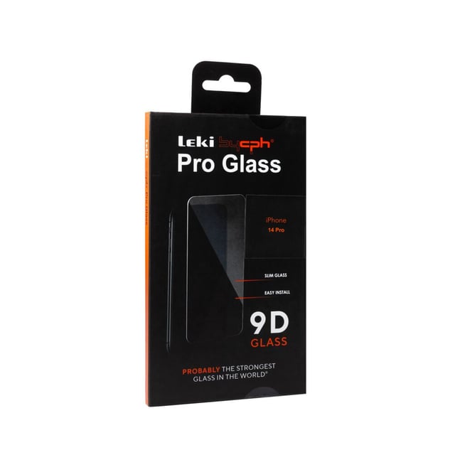 Leki bycph Pro Glass 9D skjermbeskyttelse til iPhone 14 Pro