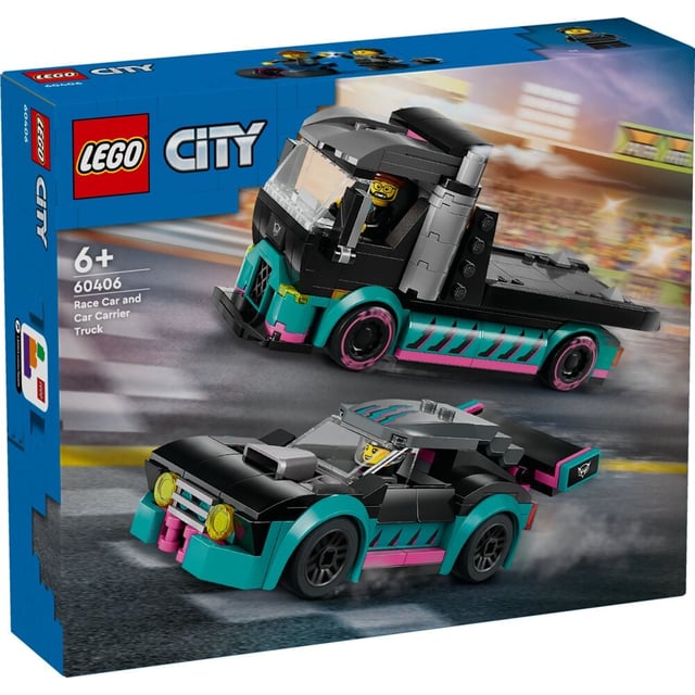 LEGO® City Racerbil og transporttrailer 60406