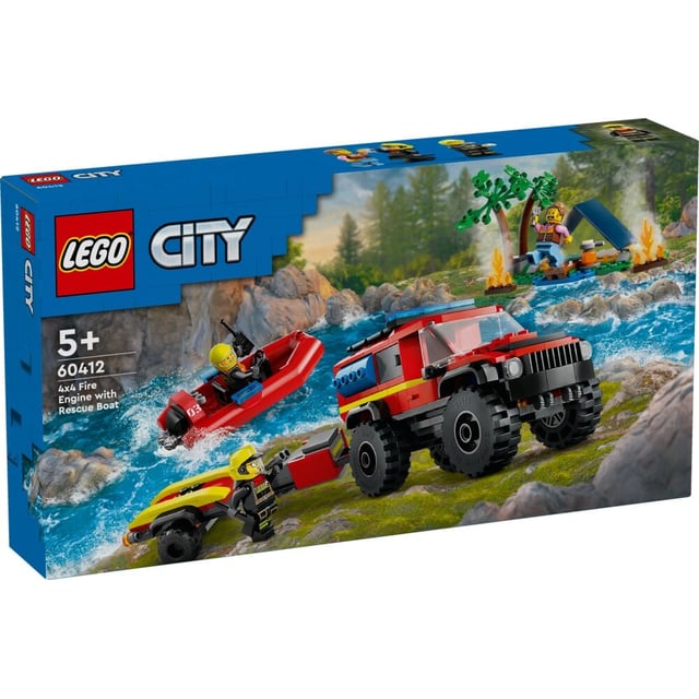 LEGO® City Firehjulsdrevet brannbil med redningsbåt 60412