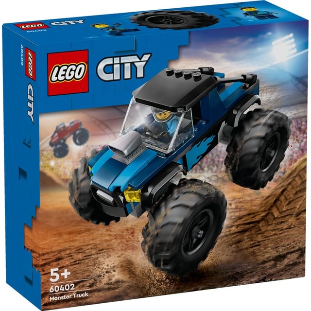 LEGO® City Blå monstertruck. Terrenggående lekekjøretøy 60402