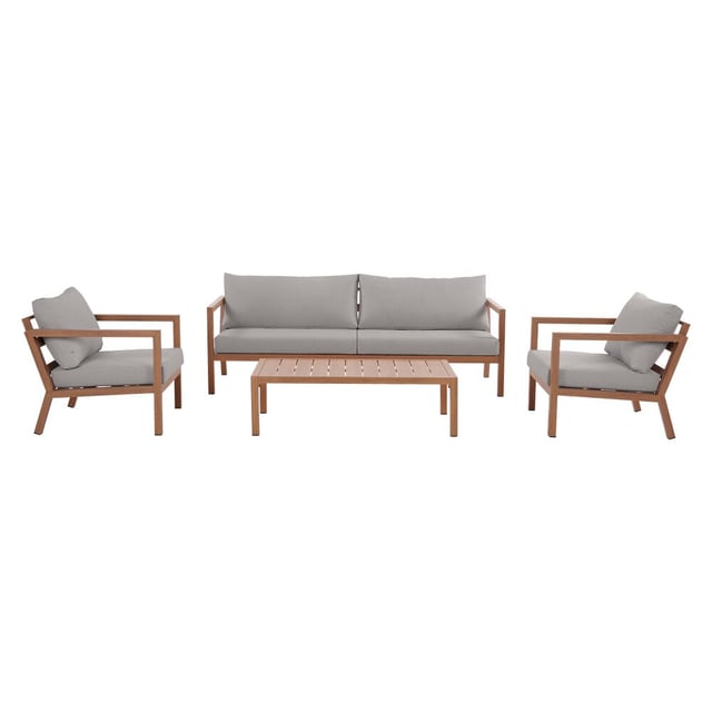 Røst sofagruppe med standard grå putetrekk
