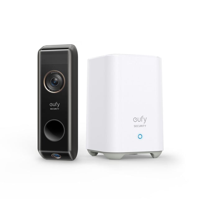 Anker Eufy 2K Dual Cam Video smart ringeklokke + Eufy Security Home Base 2