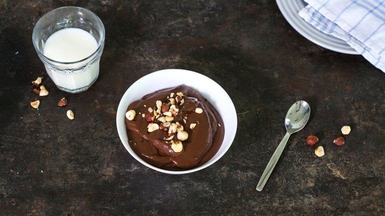 Sjokolade-proteinpudding med Cottage Cheese