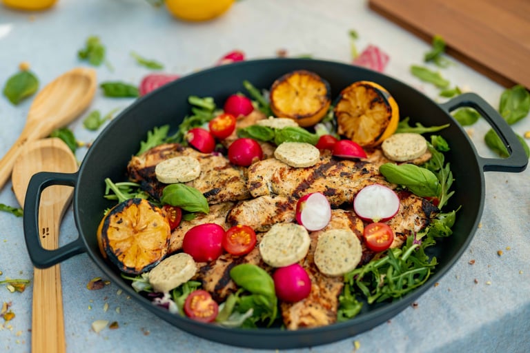 Marinert kyllingsalat