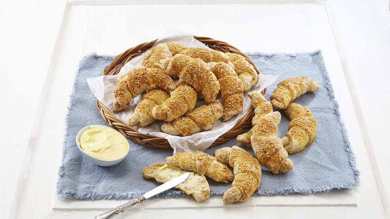 Grove horn med cottage cheese