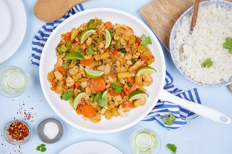 Teriyakiwok med kylling