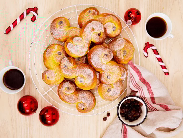 Lussekatter med vaniljekesam