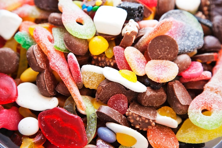 Godteri i barnebursdag