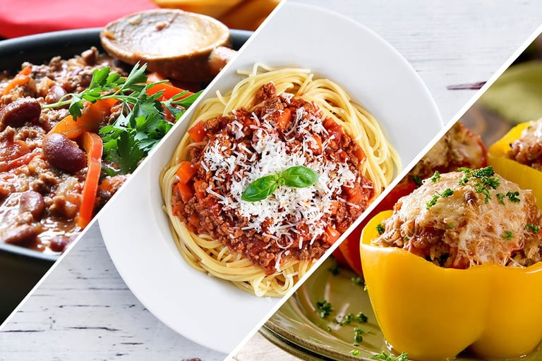 5 enkle middager med kjøttdeig