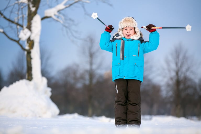 Lag lek og moro på ski