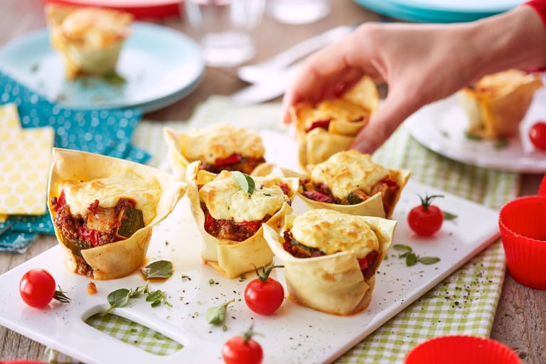 Lasagne-muffins i Airfryer