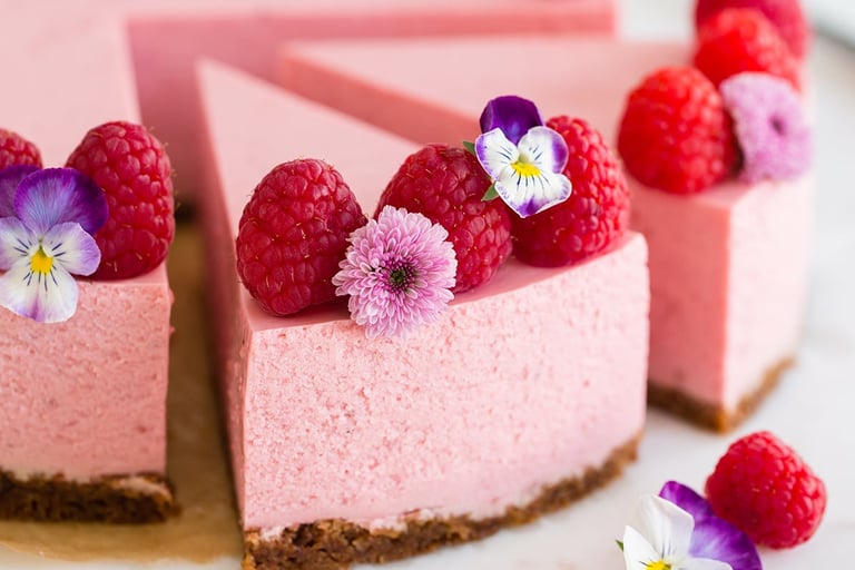 Jordbær- og bringebærmousse